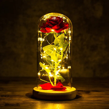 Eternal Rose LED Light Flower In Glass Cover