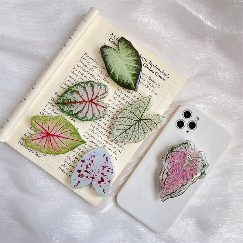 Leaf caladium pop sockets
