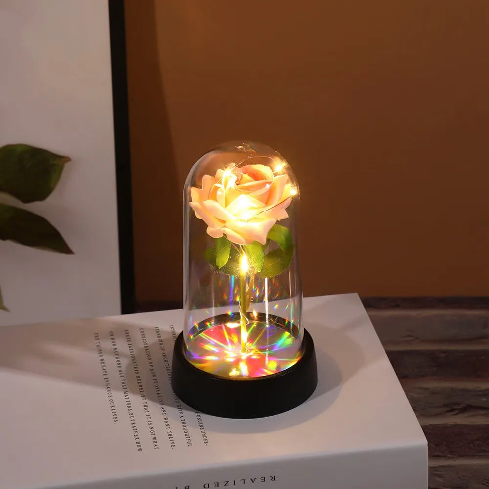 Eternal LED Rose in glass dome