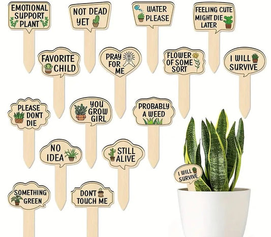 Funny plant quote markers