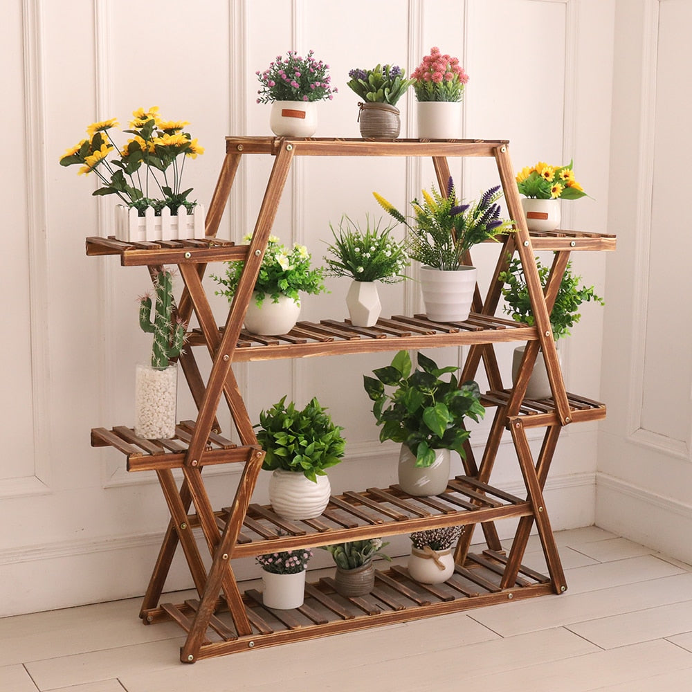 wood plant stand