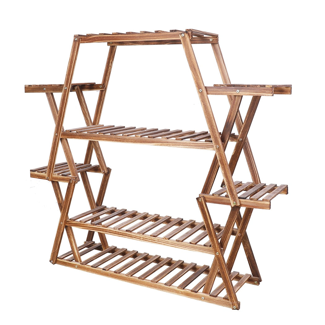 Wood plant shelf