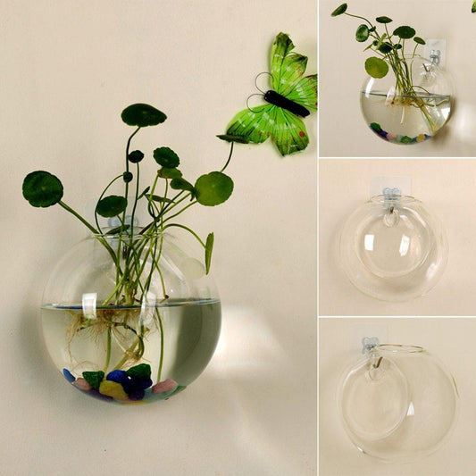 Wall hanging glass vase - Leaf and Leisure