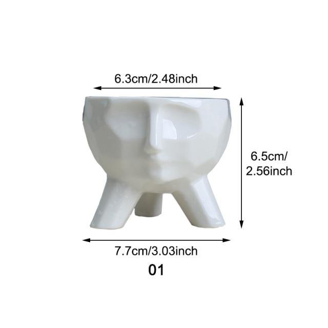 Abstract half face mini pots - Leaf and Leisure