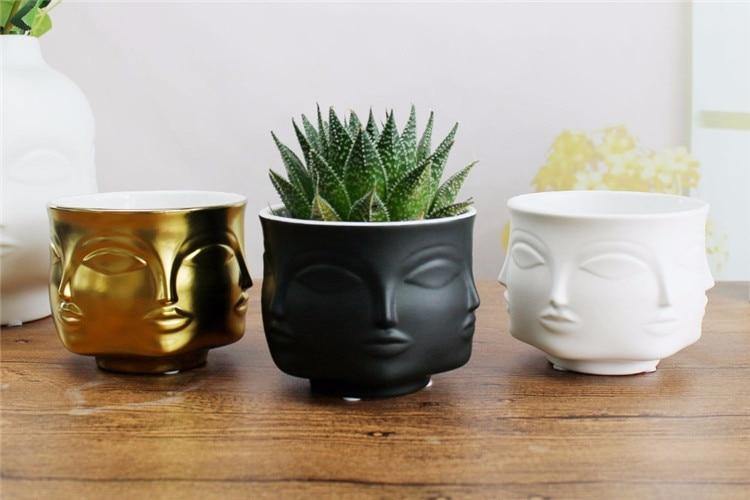 Man Face Pot - Leaf and Leisure