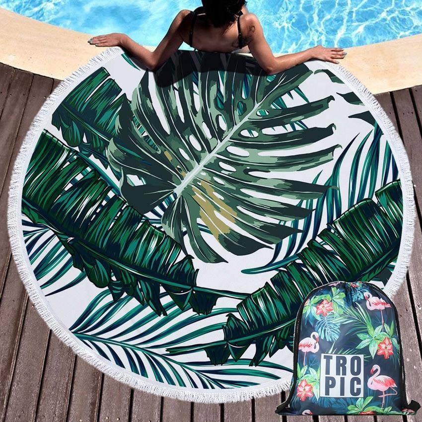 Beach Towel with Bag - Leaf and Leisure