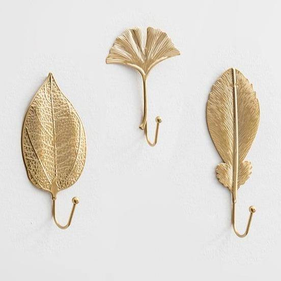 Leaf decor metal wall hooks - Leaf and Leisure
