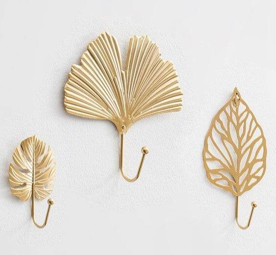 Leaf decor metal wall hooks - Leaf and Leisure