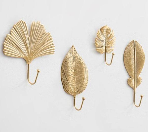Leaf decor metal wall hooks - Leaf and Leisure