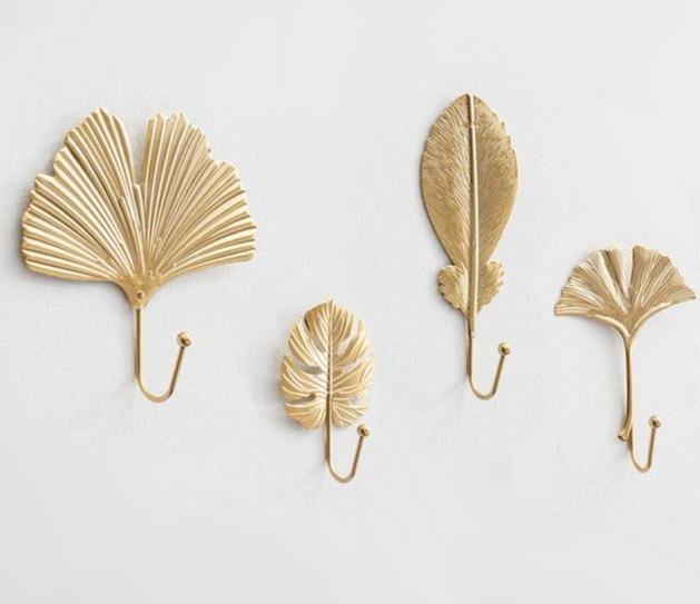 Leaf decor metal wall hooks - Leaf and Leisure