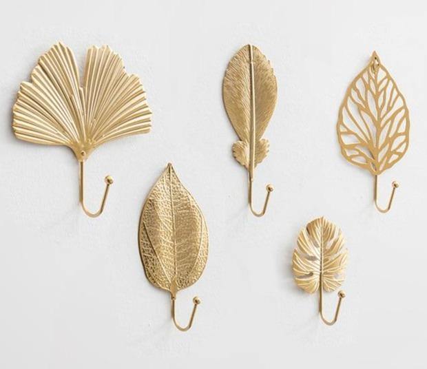 Leaf decor metal wall hooks - Leaf and Leisure