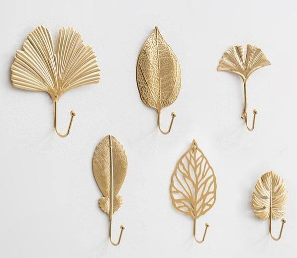 Leaf decor metal wall hooks - Leaf and Leisure