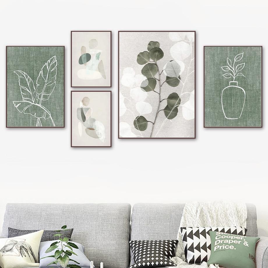 Abstract canvas wall art - Leaf and Leisure