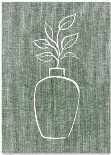 plant vase canvas art