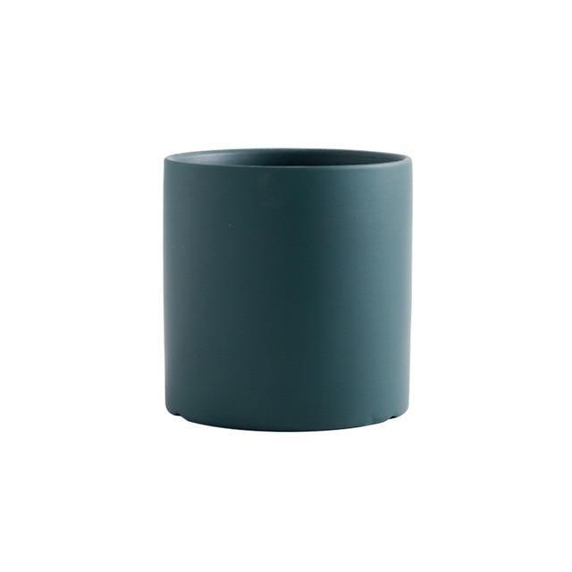 Ceramic Planter With Hole & Tray - Leaf and Leisure