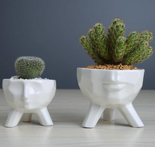 Abstract half face mini pots - Leaf and Leisure