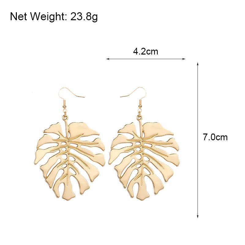 Monstera Leaf Drop Earrings - Leaf and Leisure