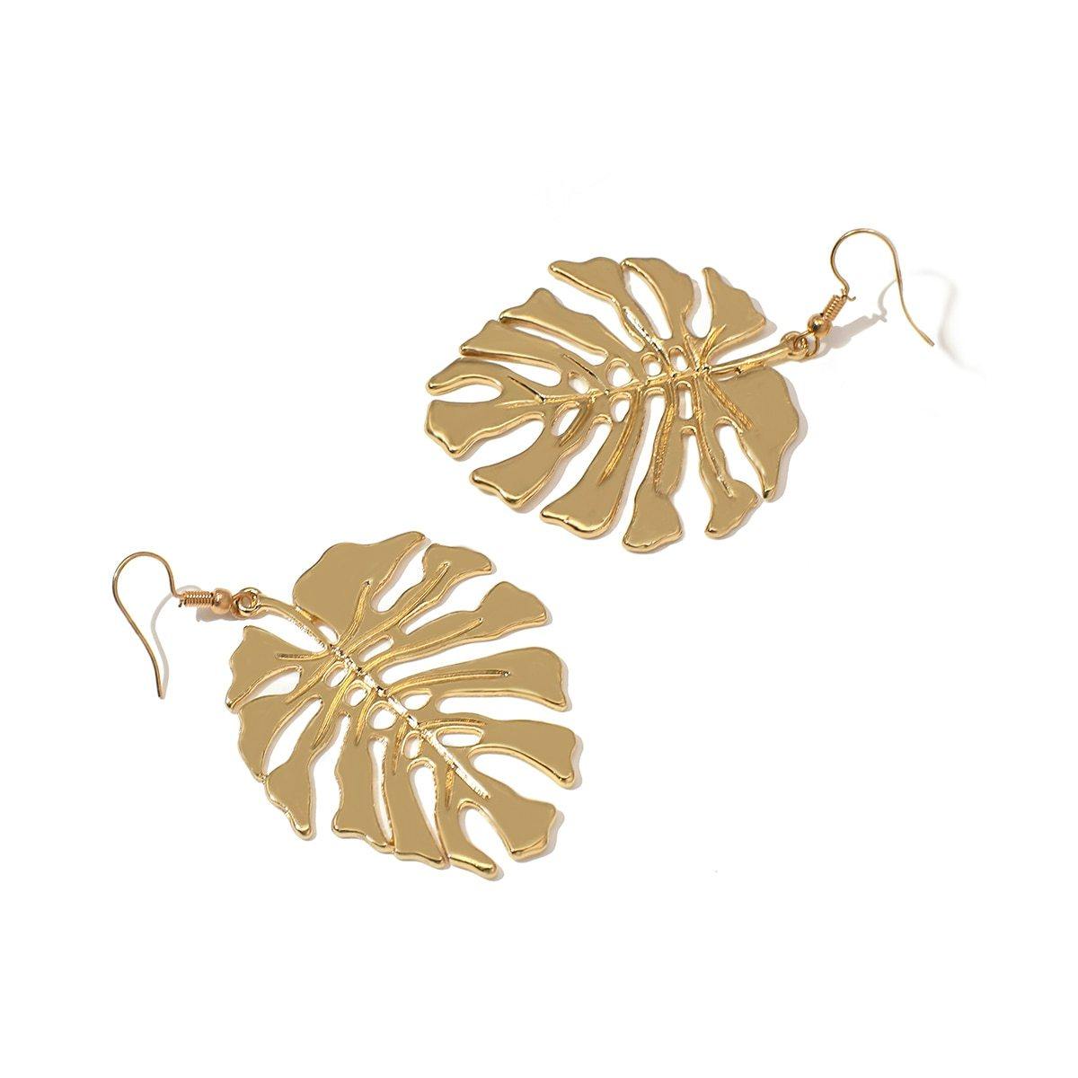 Monstera Leaf Drop Earrings - Leaf and Leisure