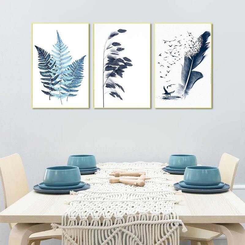 Blue petals canvas art - Leaf and Leisure