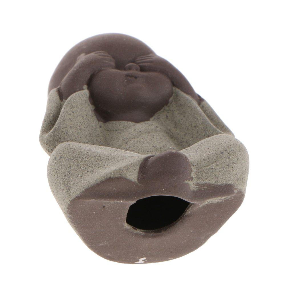 Set of 3 Buddha monk statues - Leaf and Leisure