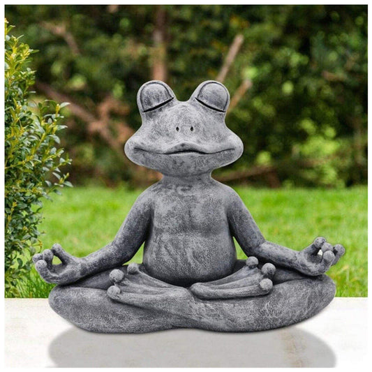 Meditating frog statue - Leaf and Leisure