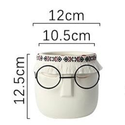 Nordic ceramics face pot