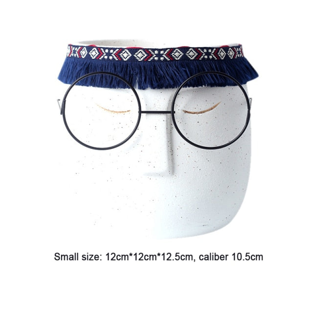 Nordic ceramics face pot
