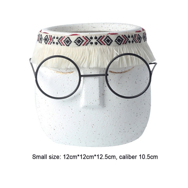 Nordic ceramics face pot