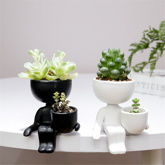 Character ceramic mini planter pot