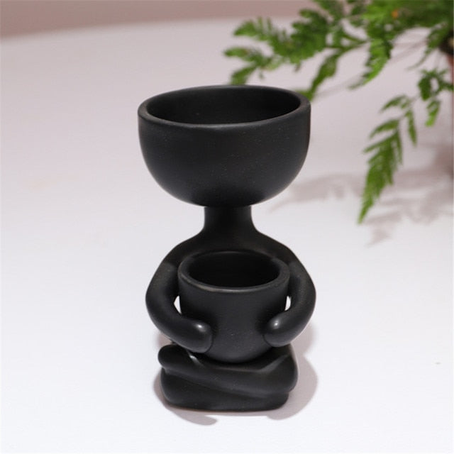 Character ceramic mini planter pot