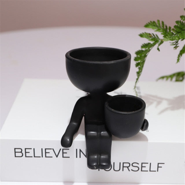 Character ceramic mini planter pot