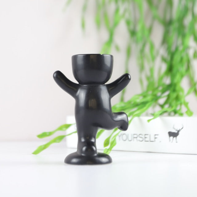 Character ceramic mini planter pot