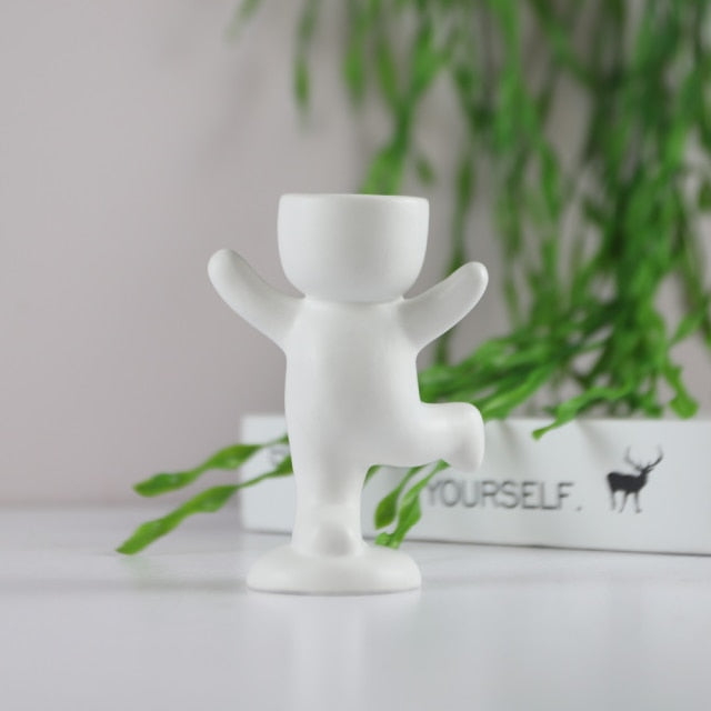 Character ceramic mini planter pot