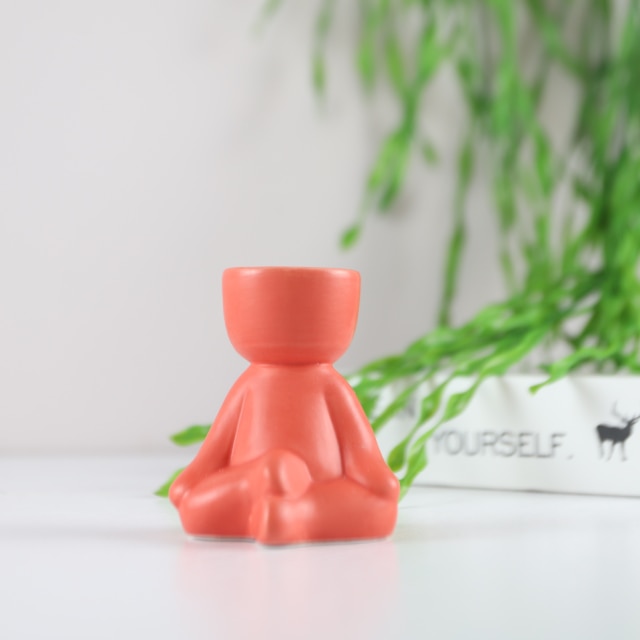 Character ceramic mini planter pot