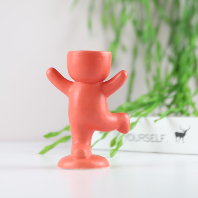 Character ceramic mini planter pot