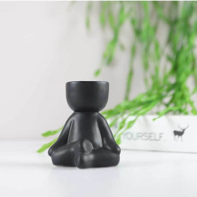 Character ceramic mini planter pot