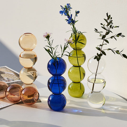 Bubble glass decor vase