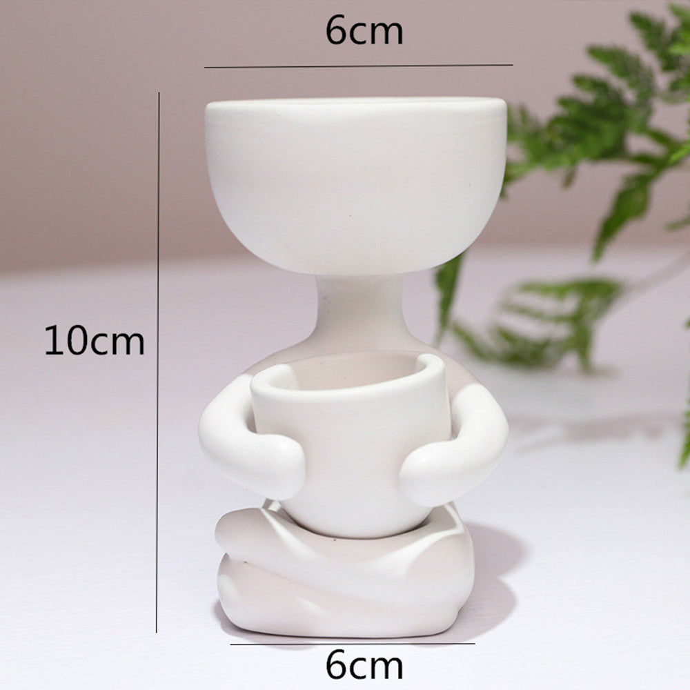 Character ceramic mini planter pot