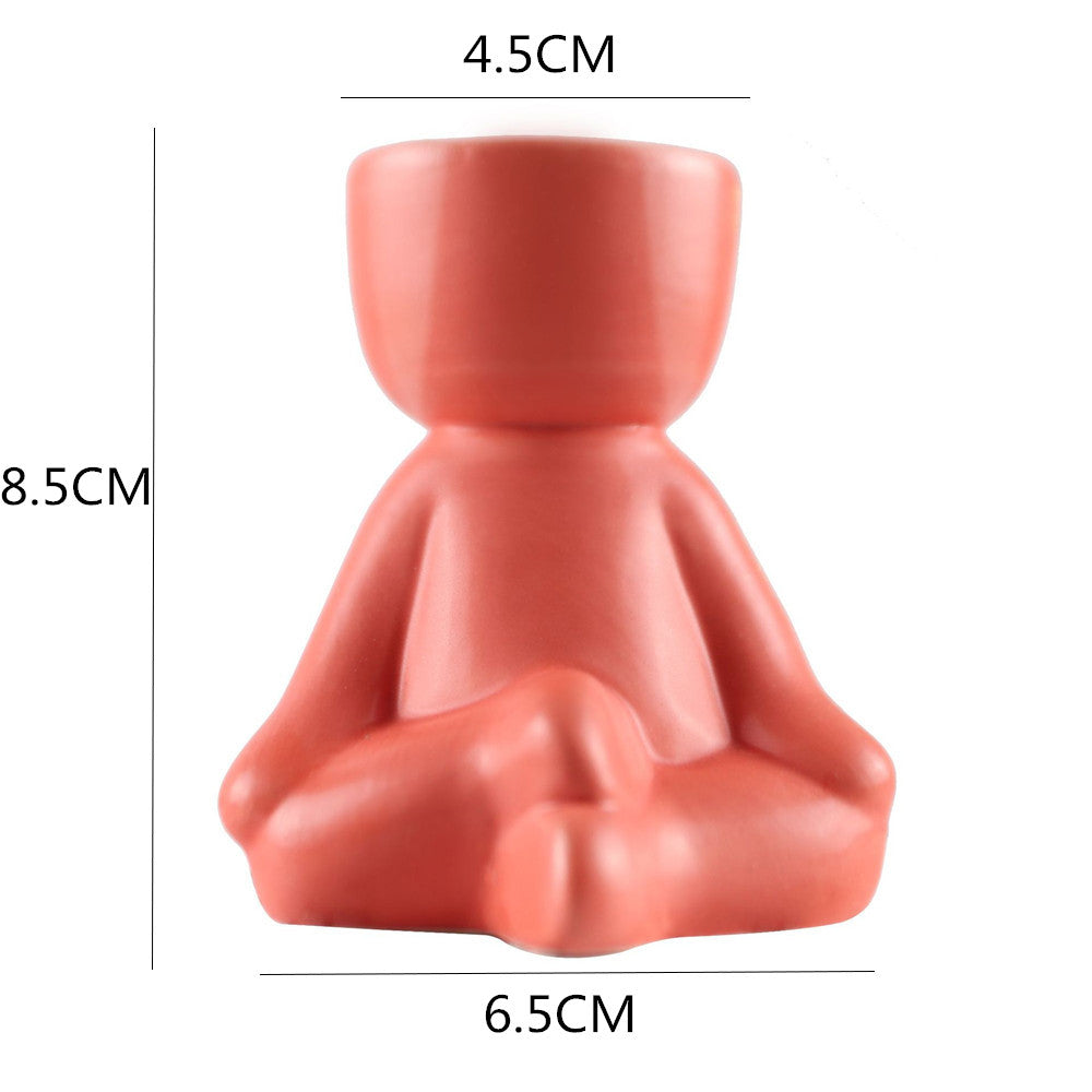 Character ceramic mini planter pot