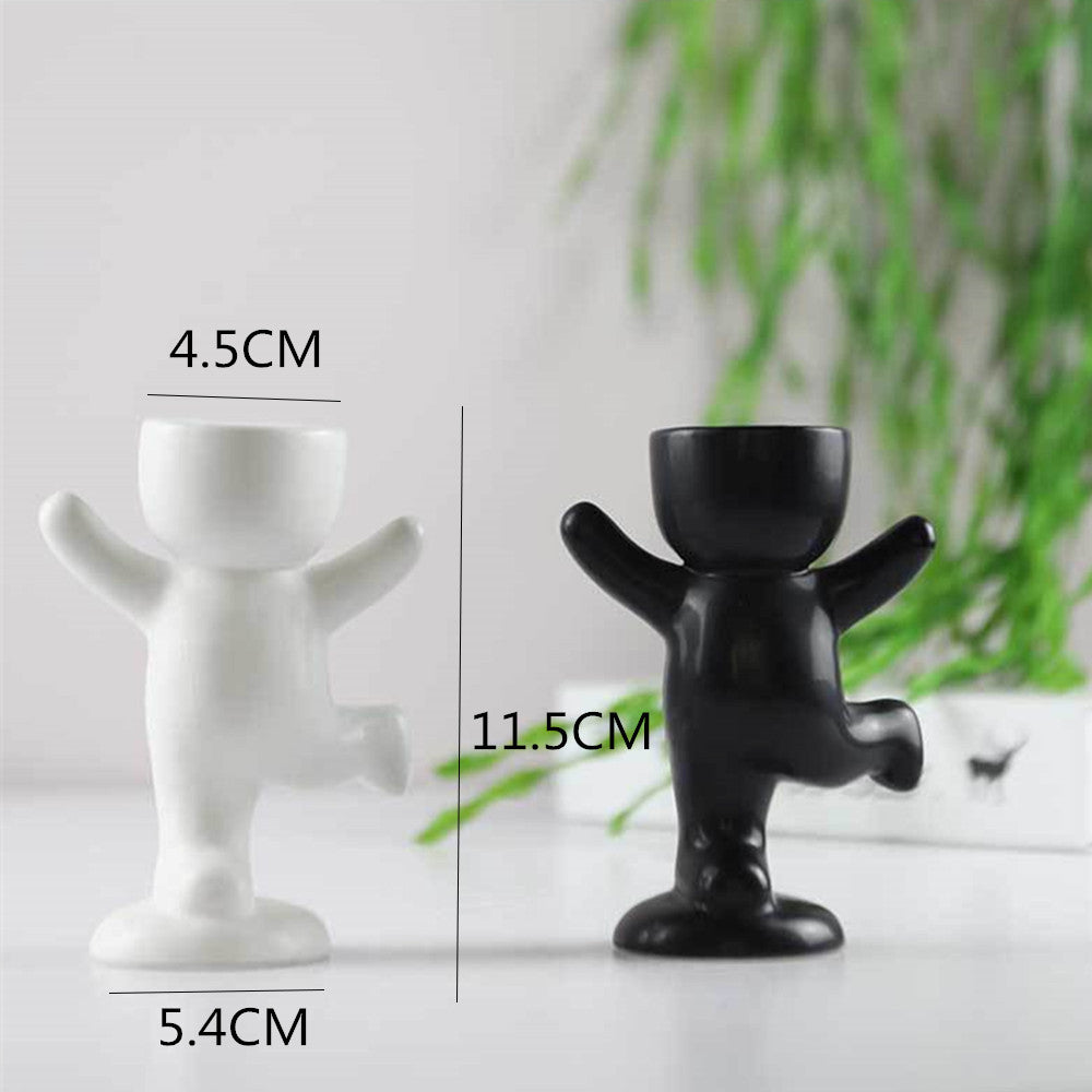 Character ceramic mini planter pot