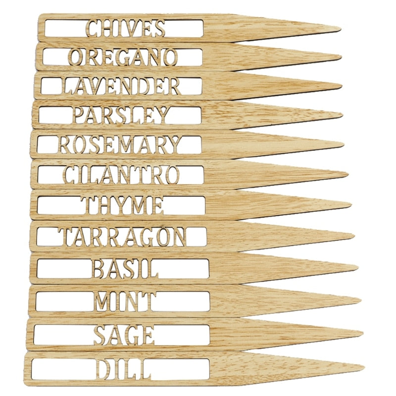 Garden herb labels