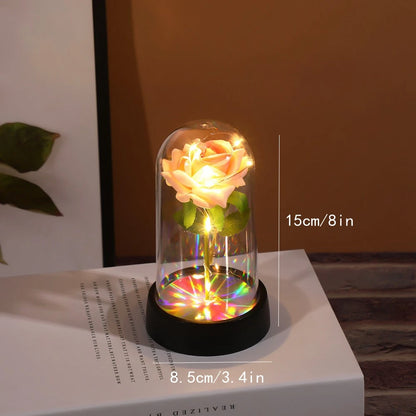 Eternal LED Rose in glass dome
