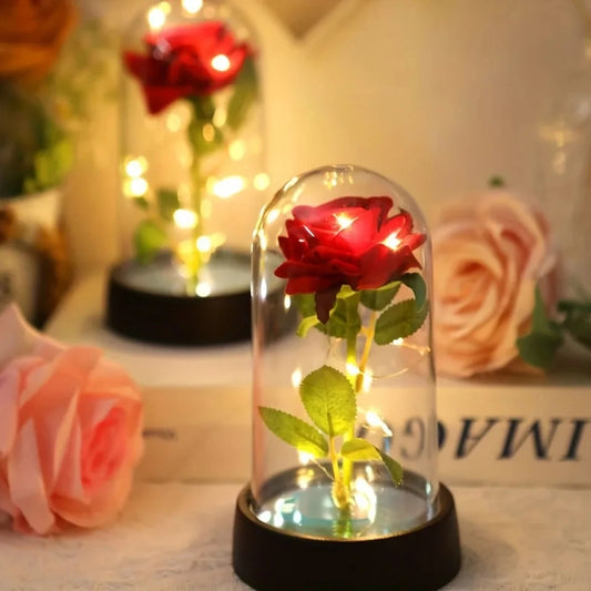 Eternal LED Rose in glass dome
