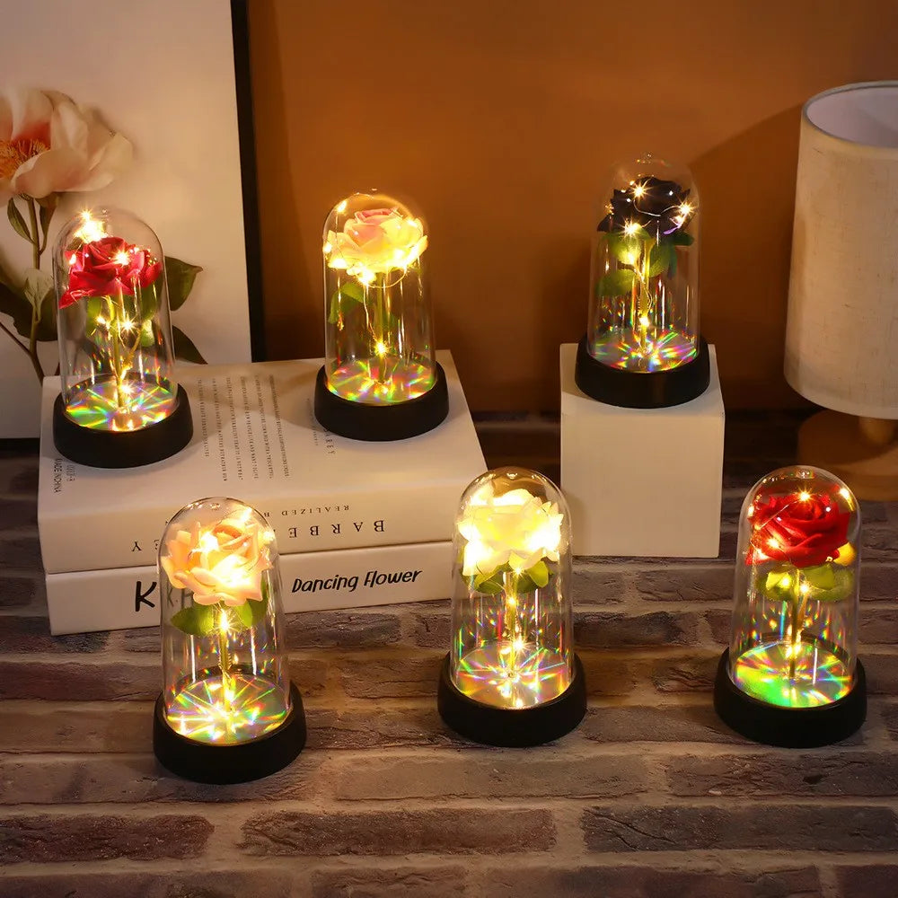 Eternal LED Rose in glass dome