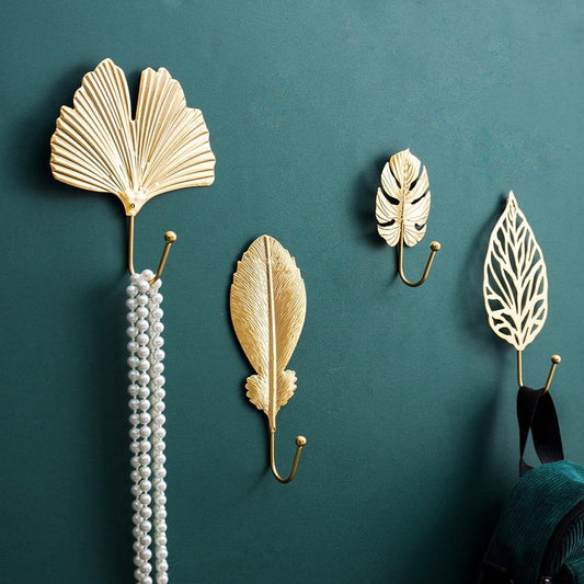 Leaf decor metal wall hooks - Leaf and Leisure