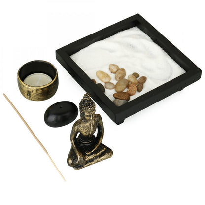 Sitting Buddha incense zen garden - Leaf and Leisure