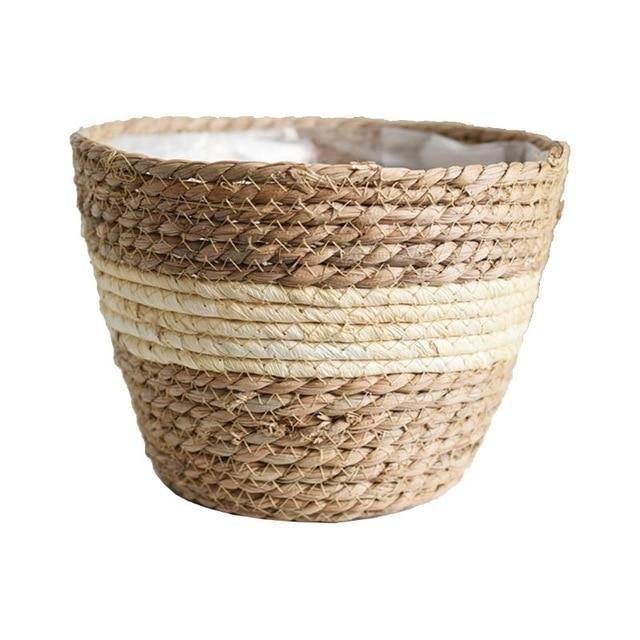 Handmade straw basket - Leaf and Leisure