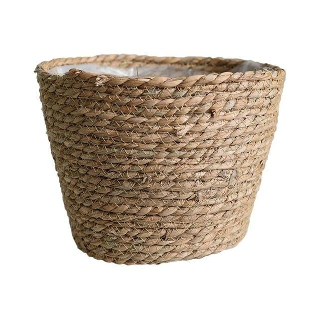 Handmade straw basket - Leaf and Leisure