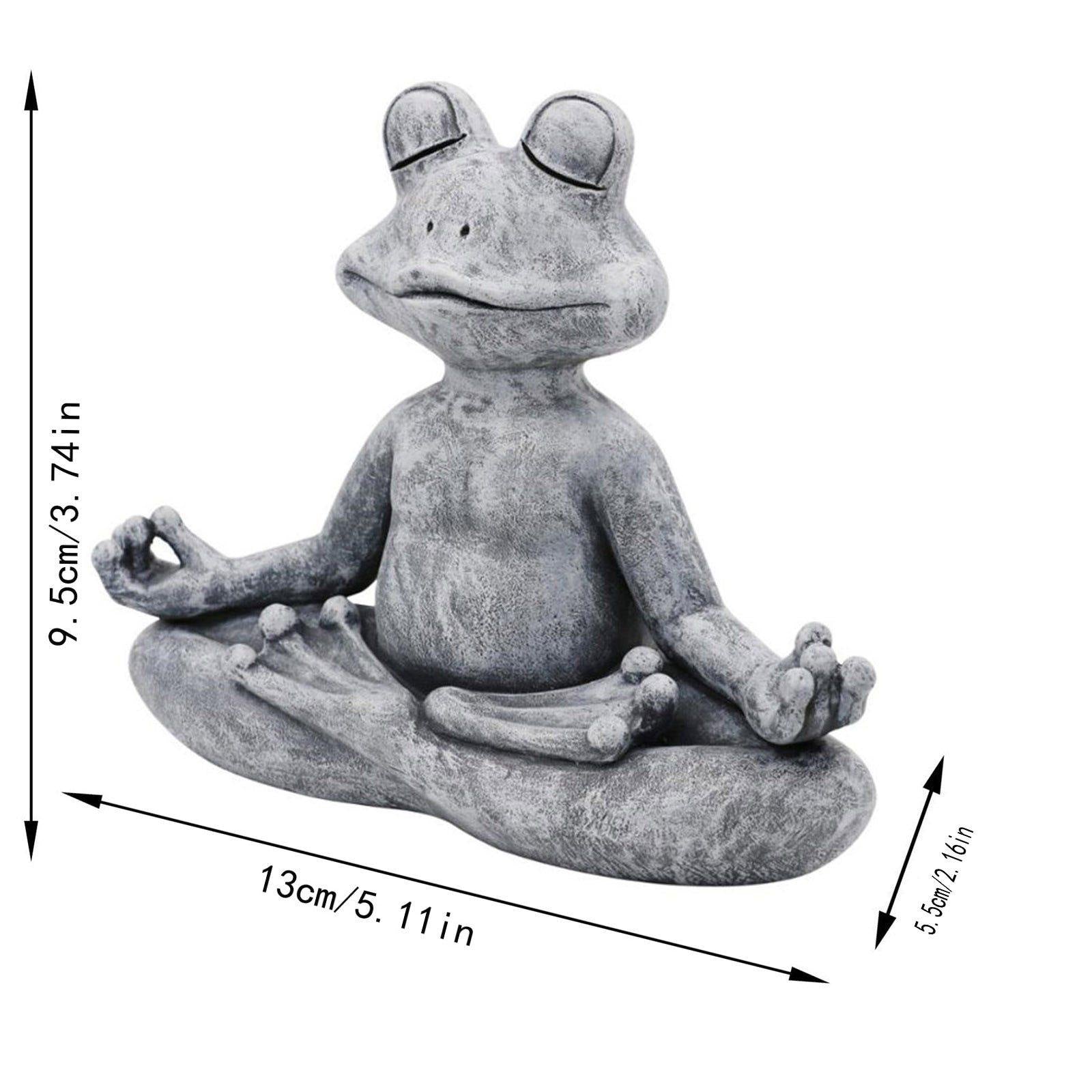 Meditating frog statue - Leaf and Leisure