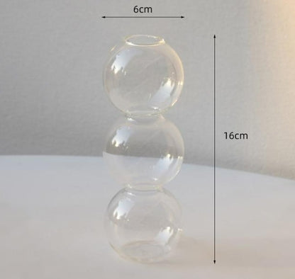 Bubble glass decor vase